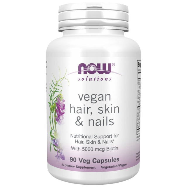 Vegan Hair, Skin & Nails - 90 капсули  NOW Foods - Nutra Best Bulgaria
