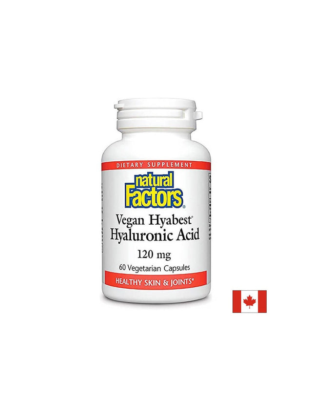 Vegan Hyaluronic Acid HyAppeal® 120 mg - 60 капсули  Natural Factors - Nutra Best Bulgaria