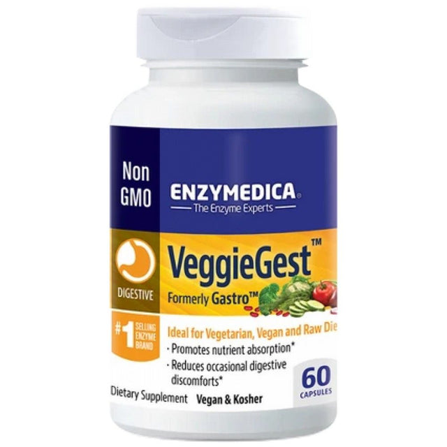 VeggieGest - 60 капсули  Enzymedica - Nutra Best Bulgaria
