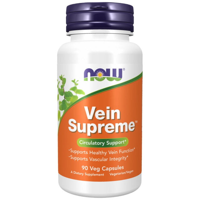 Vein Supreme | Circulatory Support - 90 капсули  NOW Foods - Nutra Best Bulgaria