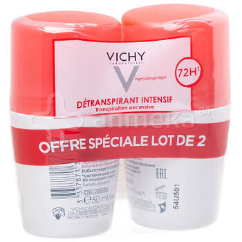 Vichy - Antiperspirant Stress Resist 72H ( 2 pcs ) - Antiperspirant roll-on against excessive sweating - 50ml  Vichy - Nutra Best Bulgaria