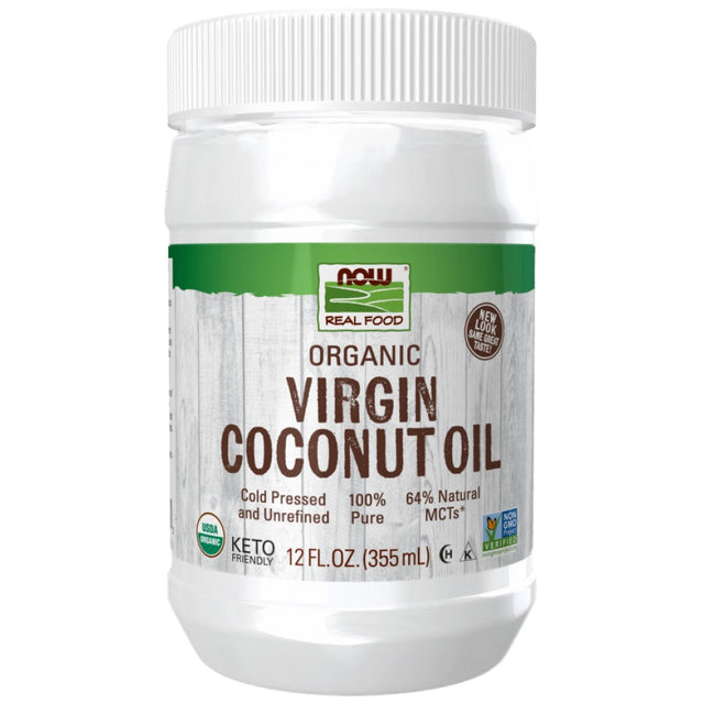 Virgin Coconut Cooking Oil | Organic - 355 мл  NOW Foods - Nutra Best Bulgaria