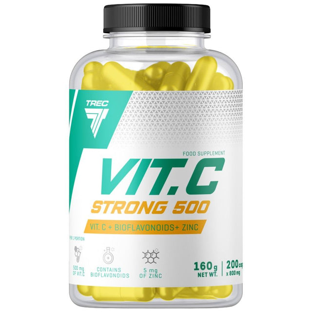 Vit.C Strong 500 | Vitamin C 500 mg - 200 капсули  Trec Nutrition - Nutra Best Bulgaria