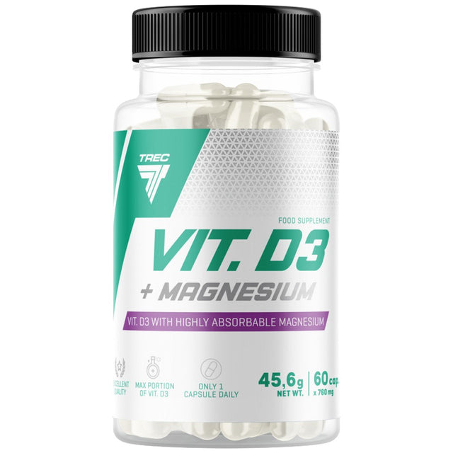 Vit. D3 + Magnesium | Vitamin D 60 капсули  Trec Nutrition - Nutra Best Bulgaria