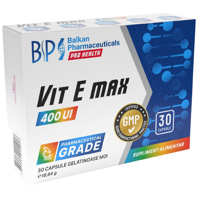 Vit E Max 400 IU - 30 капсули  Balkan Pharmaceuticals - Nutra Best Bulgaria
