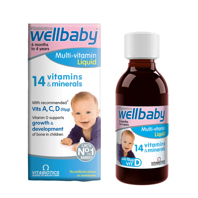 Vitabiotics, Wellbaby, 14 Vitamins & Minerales, Development Of Bones & Muscles, Vitamins, 150 ml  Vitabiotics - Nutra Best Bulgaria