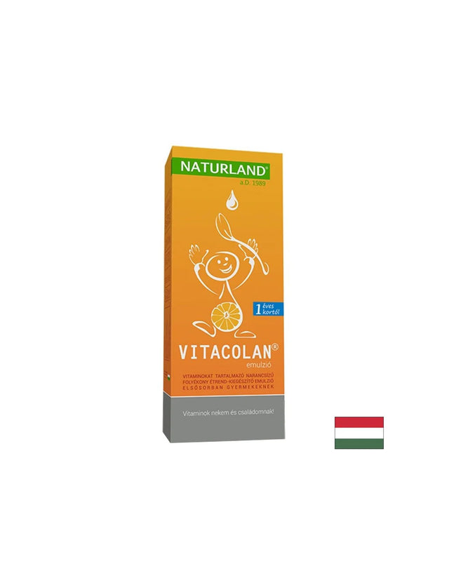 Vitacolan – Мултивитамини за деца над 1 година, 250 ml сироп с вкус на портокал  Naturland - Nutra Best Bulgaria