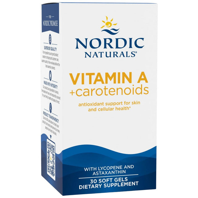 Vitamin A + Carotenoids - 30 Гел капсули  Nordic Naturals - Nutra Best Bulgaria