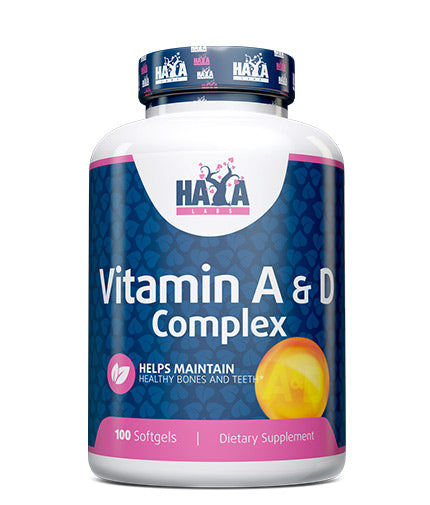 Vitamin A & D Complex / 100 Softgels  HAYA LABS - Nutra Best Bulgaria