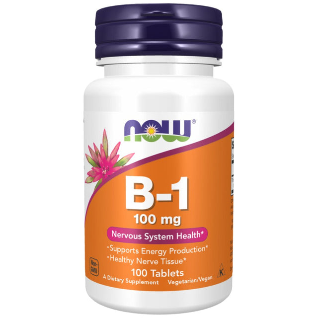 Vitamin B-1 / Thiamine 100 mg - 100 Таблетки  NOW Foods - Nutra Best Bulgaria