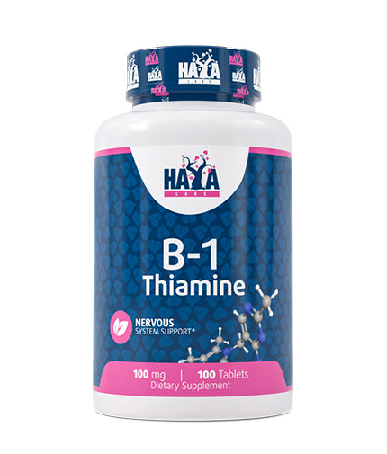 Vitamin B-1 / Thiamine / 100 mg / 100 Tabs  HAYA LABS - Nutra Best Bulgaria