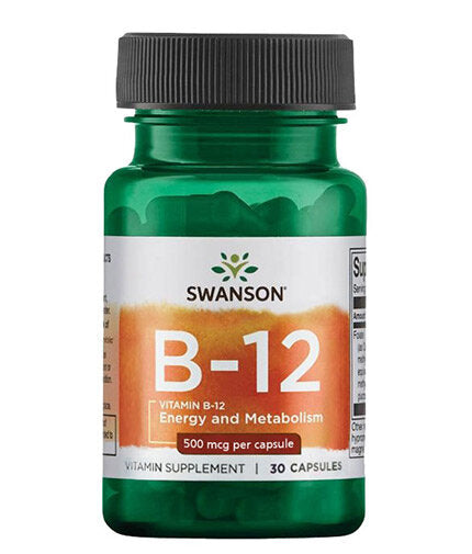 Vitamin B-12 500mcg. / 30 Caps - 0  Swanson - Nutra Best Bulgaria