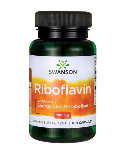 Vitamin B-2 / Riboflavin 100 mg - 100 капсули  Swanson - Nutra Best Bulgaria