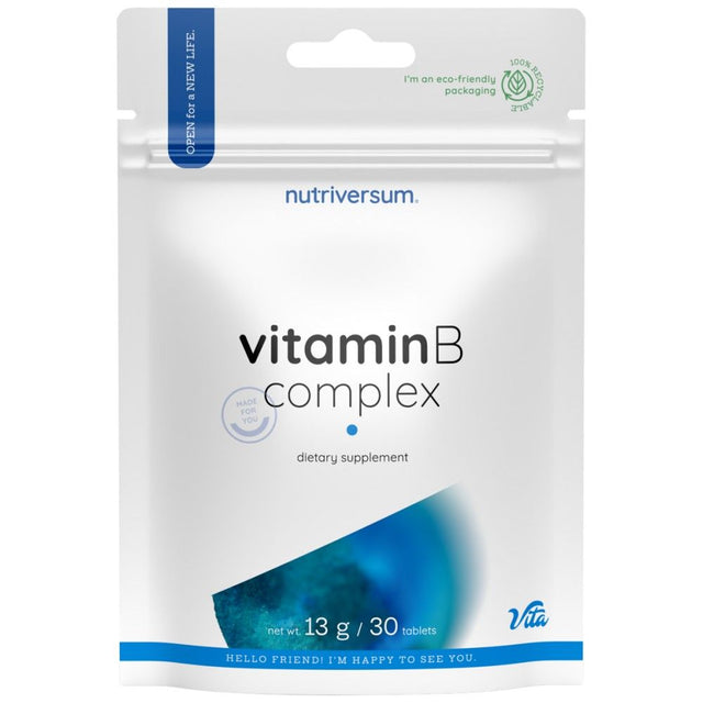 Vitamin B-Complex - 30 Таблетки  Nutriversum - Nutra Best Bulgaria