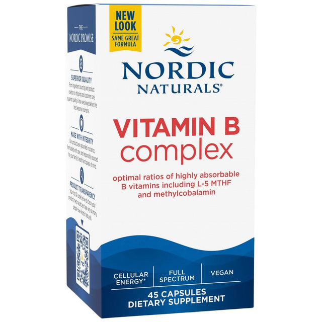 Vitamin B Complex - 45 капсули  Nordic Naturals - Nutra Best Bulgaria