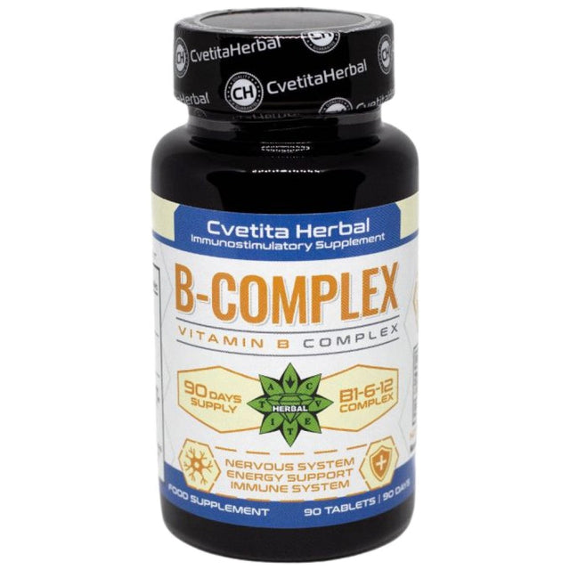 Vitamin B Complex  B1-B6-B12 - 90 Таблетки  Cvetita Herbal - Nutra Best Bulgaria