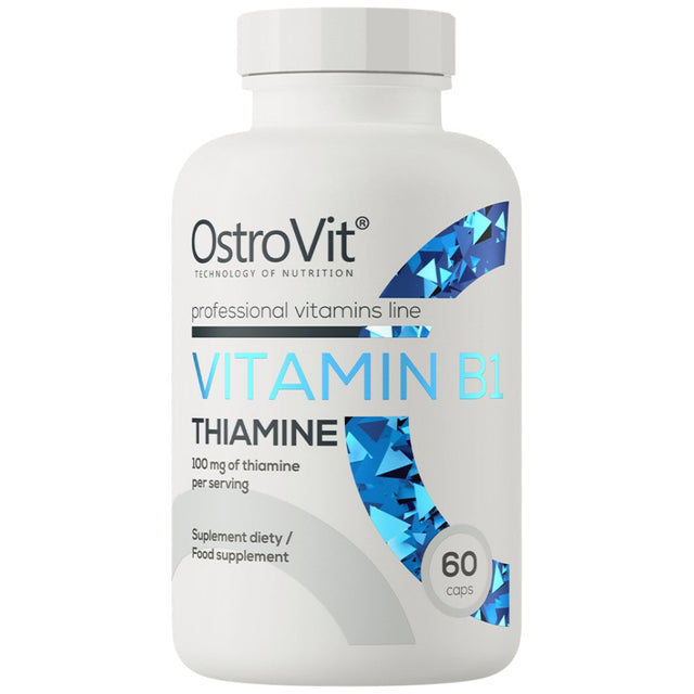Vitamin B1 100 mg | Thiamine - 60 капсули  OstroVit - Nutra Best Bulgaria