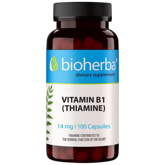 Vitamin B1 14 mg - 100 капсули  Bioherba - Nutra Best Bulgaria