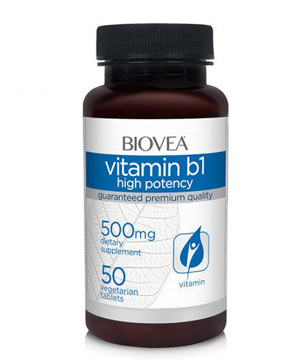 Vitamin B1 (High Potency) 500 mg / 50 Tabs  Biovea - Nutra Best Bulgaria