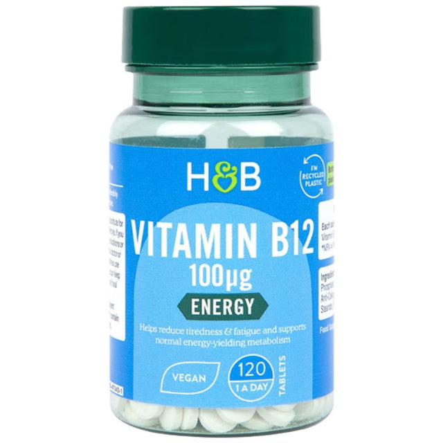 Vitamin B12 100 mcg | Methylcobalamin - 120 Таблетки  Holland & Barrett - Nutra Best Bulgaria