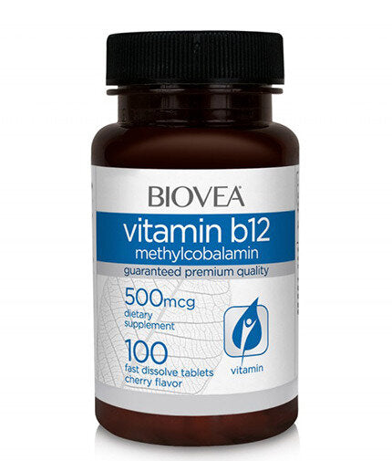 Vitamin B12 500 Methylcobalamin Fast Dissolve / 100 Tabs  Biovea - Nutra Best Bulgaria