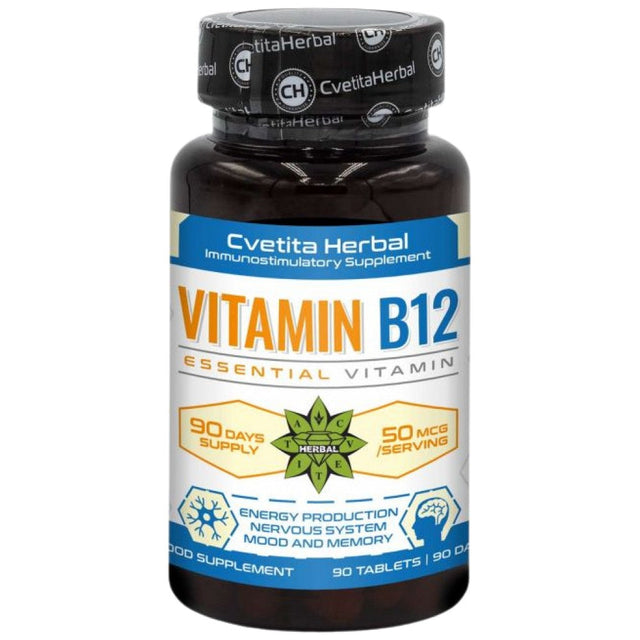 Vitamin B12 - 90 Таблетки  Cvetita Herbal - Nutra Best Bulgaria