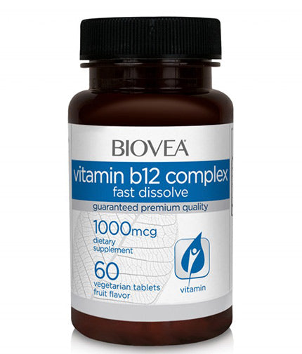 Vitamin B12 Complex 1000 mcg / 60 Tabs  Biovea - Nutra Best Bulgaria
