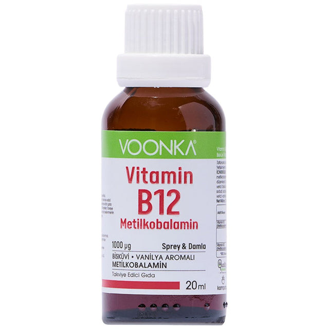 Vitamin B12 Spray & Drop 1000 mcg - 20 мл  Voonka - Nutra Best Bulgaria
