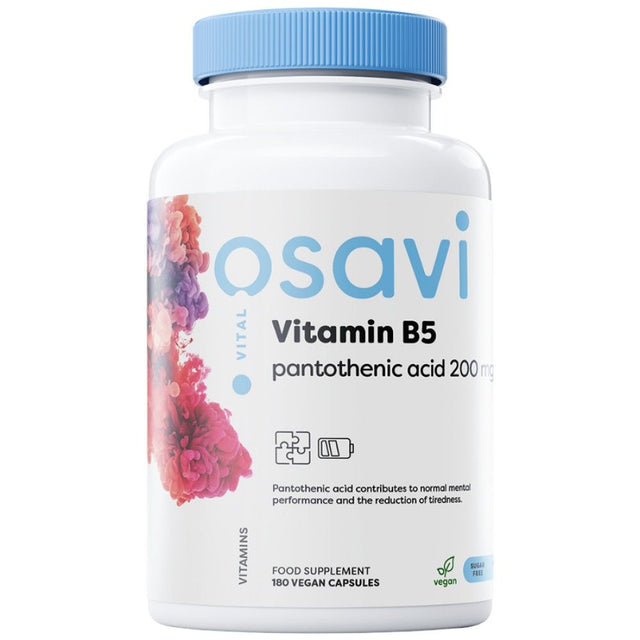 Vitamin B5 | Pantothenic Acid 200 mg - 180 капсули  Osavi - Nutra Best Bulgaria