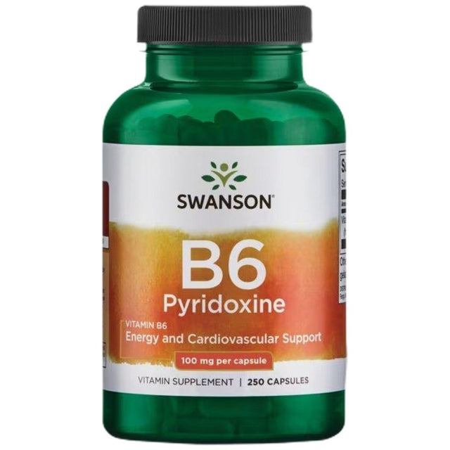 Vitamin B6 100 mg / Pyridoxine - 250 капсули  Swanson - Nutra Best Bulgaria