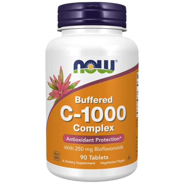 Vitamin C-1000 Complex - Buffered with 250 mg Bioflavonoids - 90 Таблетки  NOW Foods - Nutra Best Bulgaria