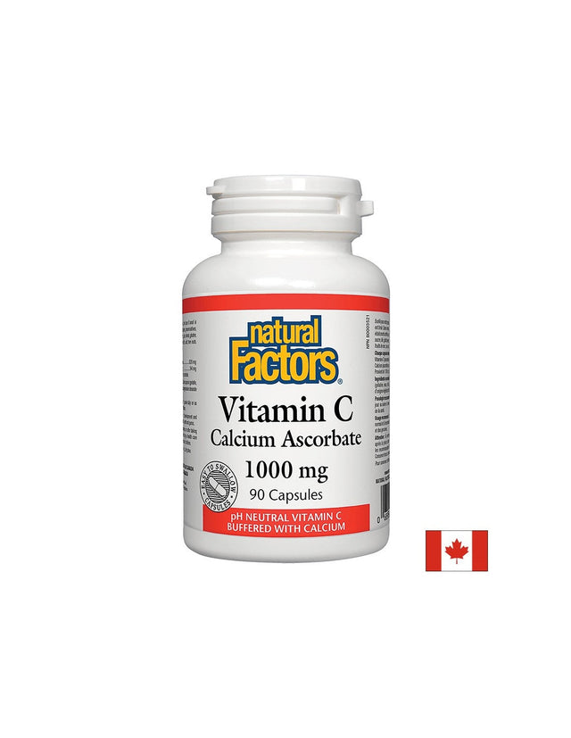 Vitamin C 1000 mg | Calcium Ascorbate Caps - 90 капсули  Natural Factors - Nutra Best Bulgaria
