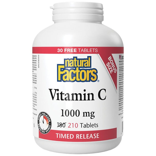 Vitamin C 1000 mg | Timed Release - 210 Таблетки  Natural Factors - Nutra Best Bulgaria