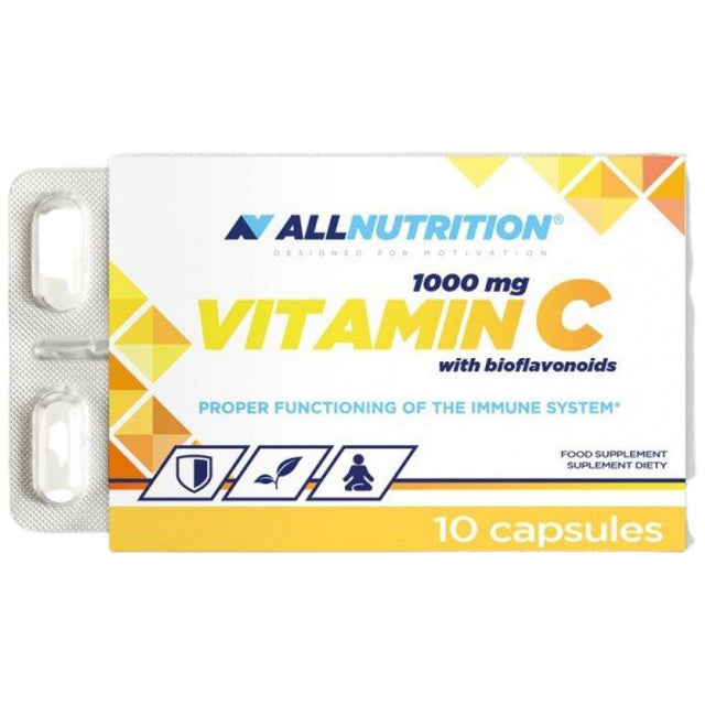 Vitamin C 1000 mg | with Bioflavonoids - 10 капсули  AllNutrition - Nutra Best Bulgaria