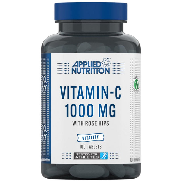 Vitamin-C 1000 mg | with Rose Hips - 100 Таблетки  Applied Nutrition - Nutra Best Bulgaria