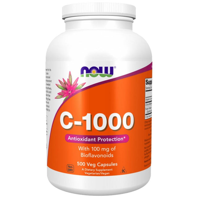 Vitamin C-1000 / with Bioflavonoids - 500 капсули  NOW Foods - Nutra Best Bulgaria
