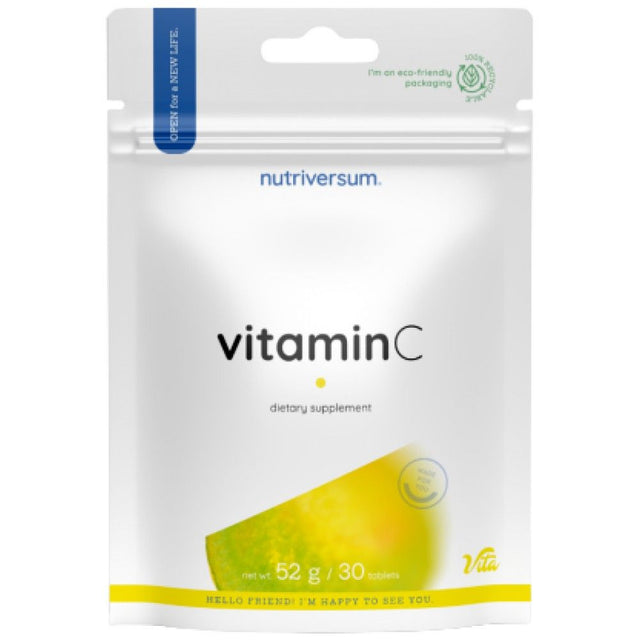 Vitamin C 1000 | with Rose Hips - 30 Таблетки  Nutriversum - Nutra Best Bulgaria