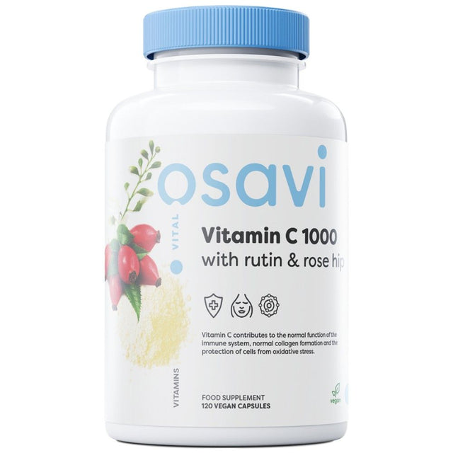 Vitamin C 1000 | with Rutin & Rose Hip - 120 капсули  Osavi - Nutra Best Bulgaria