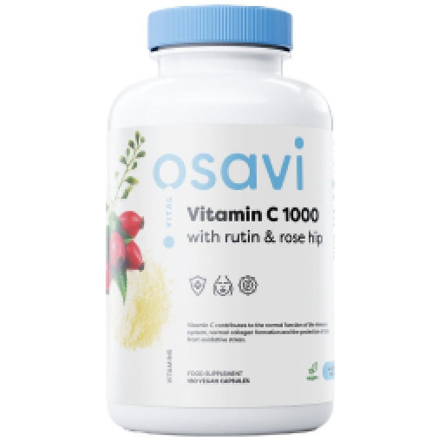 Vitamin C 1000 | with Rutin & Rose Hip - 180 капсули  Osavi - Nutra Best Bulgaria
