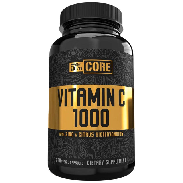 Vitamin C 1000 | with Zinc & Citrus Bioflavonoids - 240 капсули  Rich Piana 5% Nutrition - Nutra Best Bulgaria