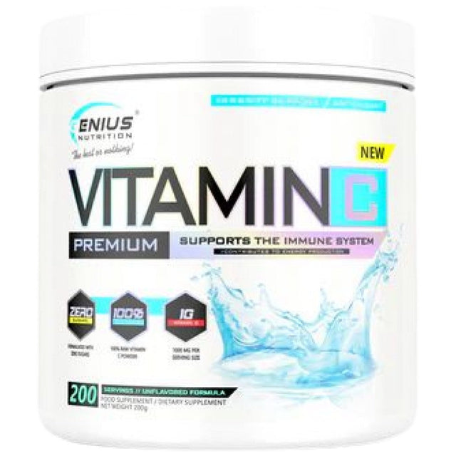 Vitamin C 200 грама  Genius Nutrition - Nutra Best Bulgaria