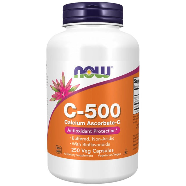 Vitamin C-500 | Calcium Ascorbate-C - 250 капсули  NOW Foods - Nutra Best Bulgaria