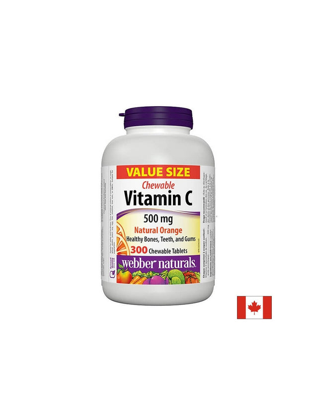 Vitamin C 500 mg Chewable - Витамин С 500 mg, 300 дъвчащи таблетки Webber Naturals  Webber Naturals - Nutra Best Bulgaria