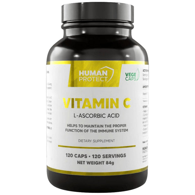 Vitamin C 500 mg | L-Ascorbic Acid - 120 капсули  Human Protect - Nutra Best Bulgaria