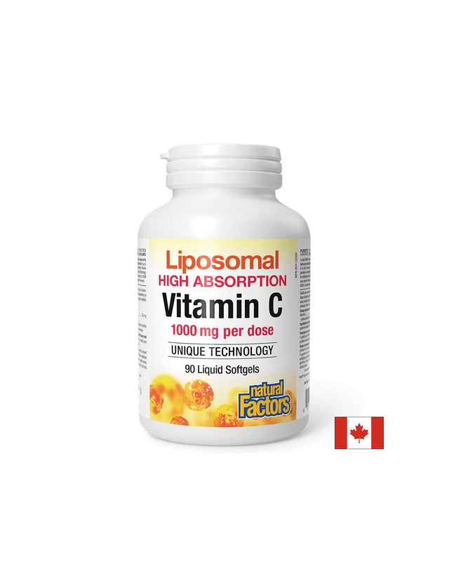 Vitamin C 500 mg | Liposomal High Absoprtion - 90 Гел капсули  Natural Factors - Nutra Best Bulgaria