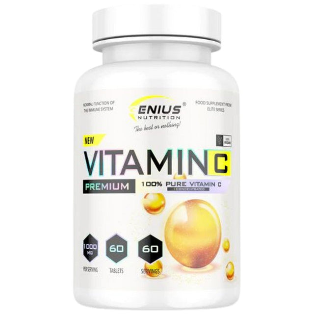Vitamin C - 60 Таблетки  Genius Nutrition - Nutra Best Bulgaria