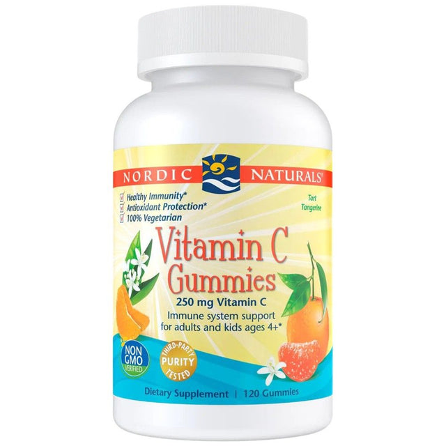 Vitamin C Gummies 250 mg - 120 желирани бонбони  Nordic Naturals - Nutra Best Bulgaria