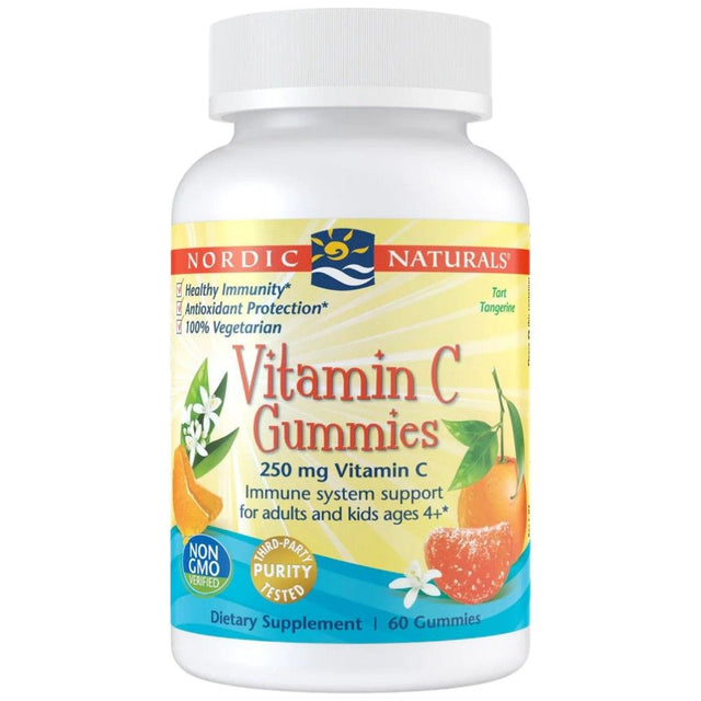 Vitamin C Gummies 250 mg - 60 желирани бонбони  Nordic Naturals - Nutra Best Bulgaria