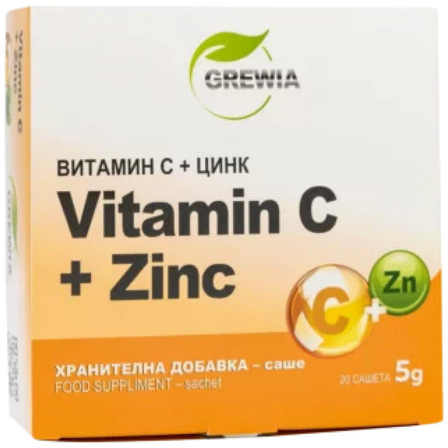 Vitamin C + Zinc - 20 x 5 грама  Grewia - Nutra Best Bulgaria