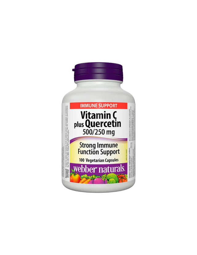 Vitamin C plus Quercetin - Витамин С 500 mg + кверцетин 250 mg, 100 капсули  Webber Naturals - Nutra Best Bulgaria